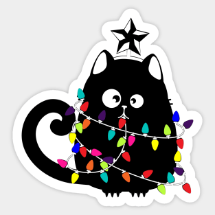 Fancy catsmas Sticker